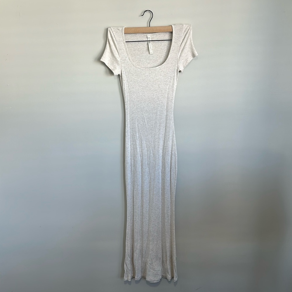 Aritzia Midi dress in cream.